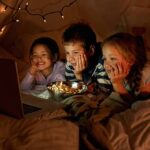kids-sleepover-pajama-party-watching-movie